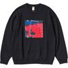Uniqlo Kaws X Warhol Коллаборация Модный тренд Буквенный узор с персонажами Круглый вырез Пуловер Удобная толстовка с длинным рукавом 476119-09