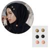 Pack of 6 Alloy Hijab Scarf Brooches Stylish Fasteners Clip for Scarves Women Decorative Cufflink Shawls Accessories