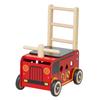 Toy Walker Ride Fire Truck Push Cart with Rattlesnake Wooden Educational Toy for 1st Birthday Gift for Boys and Girls Edutē I'm & Toy, Babies,