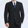 Men's Casual Blazers Suits Basic Style  Solid Color 2 Pieces Suits   Men Business Three Button Blazers Jacket Trousers Pants