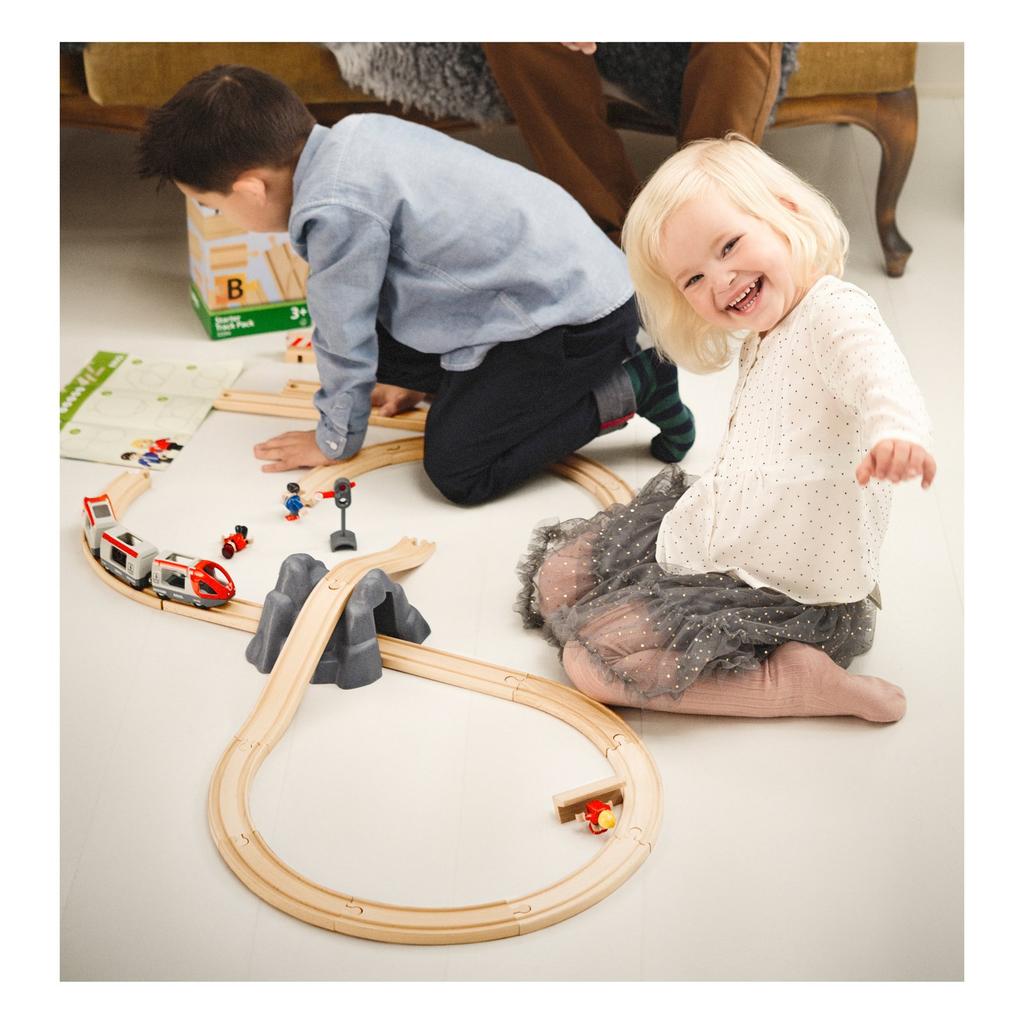 BRIO Starter Rail Set (13 Pieces) 33394, for Ages 3 and Up. [Toy, Wooden Toy, Wooden Rail, Gift (Birthday/Christmas)]