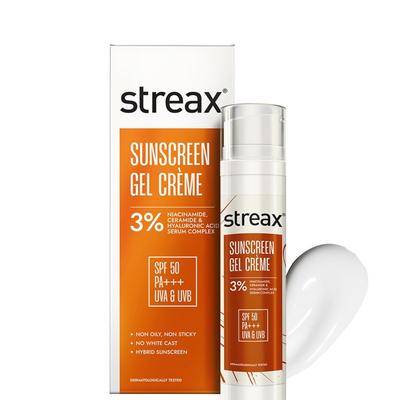 Солнцезащитный гель-крем SPF 50 PA+++ 50 г Увлажняющий Осветляющий Нежирный Защита для лица с сывороткой
