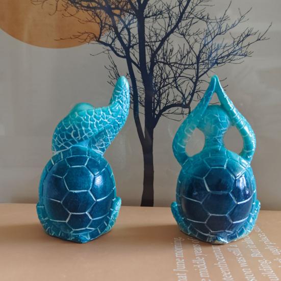 Йога Медитация Украшение Черепаха Сидящая Черепаха Фигурка Статуэтка Скульптура Животное В помещении