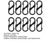 10 шт., карабины, застежки-молнии, двойная пружина, S, карабин, замки на молнии, двухсторонняя пряжка, дизайн открытия, противоугонные застежки-молнии