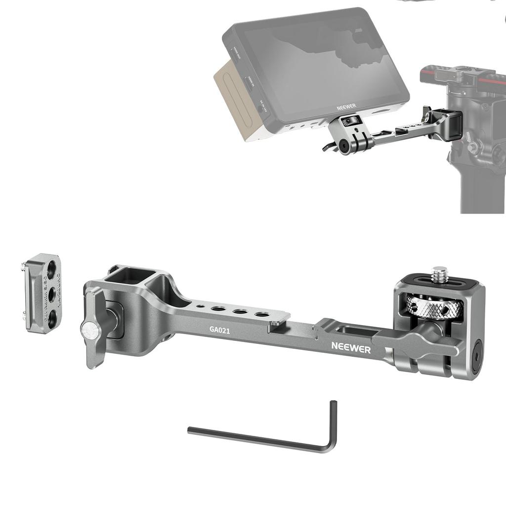 Neewer Camera Monitor Mount for RS NATO Cold and Screw Field Monitor Holder Compatible with RS4 RS RS 3 RS RSC and Gimbals, 360° Rotation, Clamp,