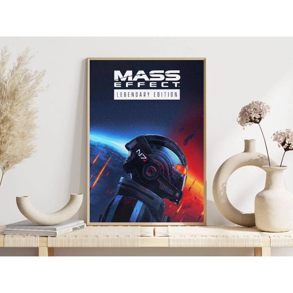 Горячий Экшен Шутер Mass Effect Постер Научная Фантастика Космические Принты Холст Живопись Настенное Искусство Картина Декор для Дома Гостиная