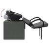 Shampoo Chair Dark Grey and Black 136 x 60 x 92 cm Fabric
