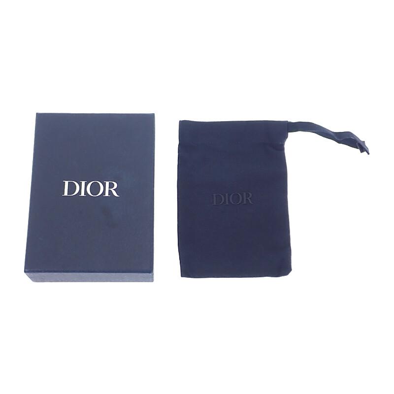 Dior 2ESCH178FLG_H00N Card Case Black Calfskin Mens
