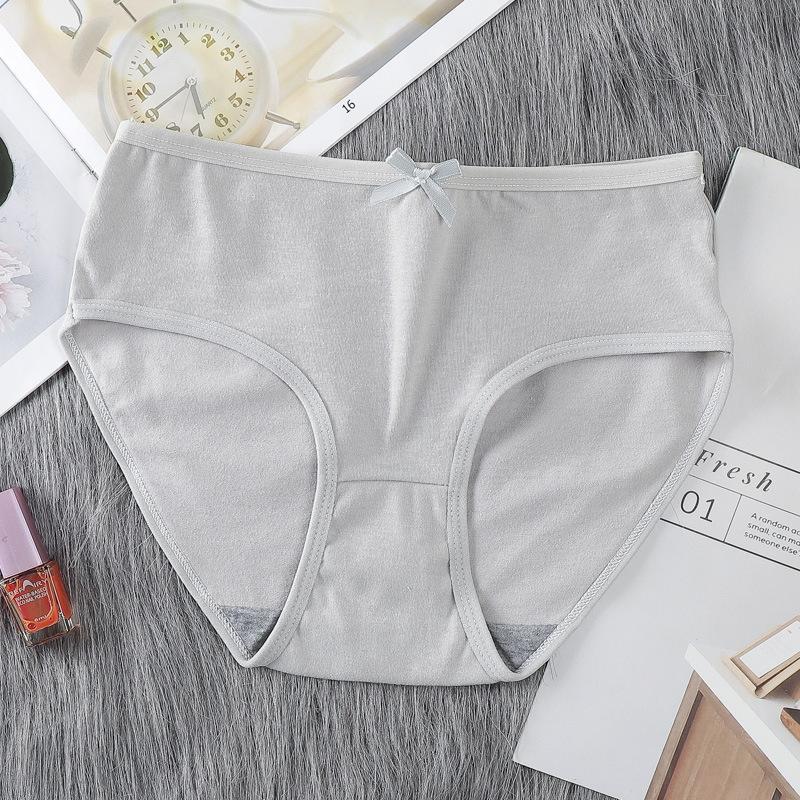 Simple and Breathable High Waist Underwear Panties for Women Antibacterial Underwear Skin-friendly Cute Underwear Briefs