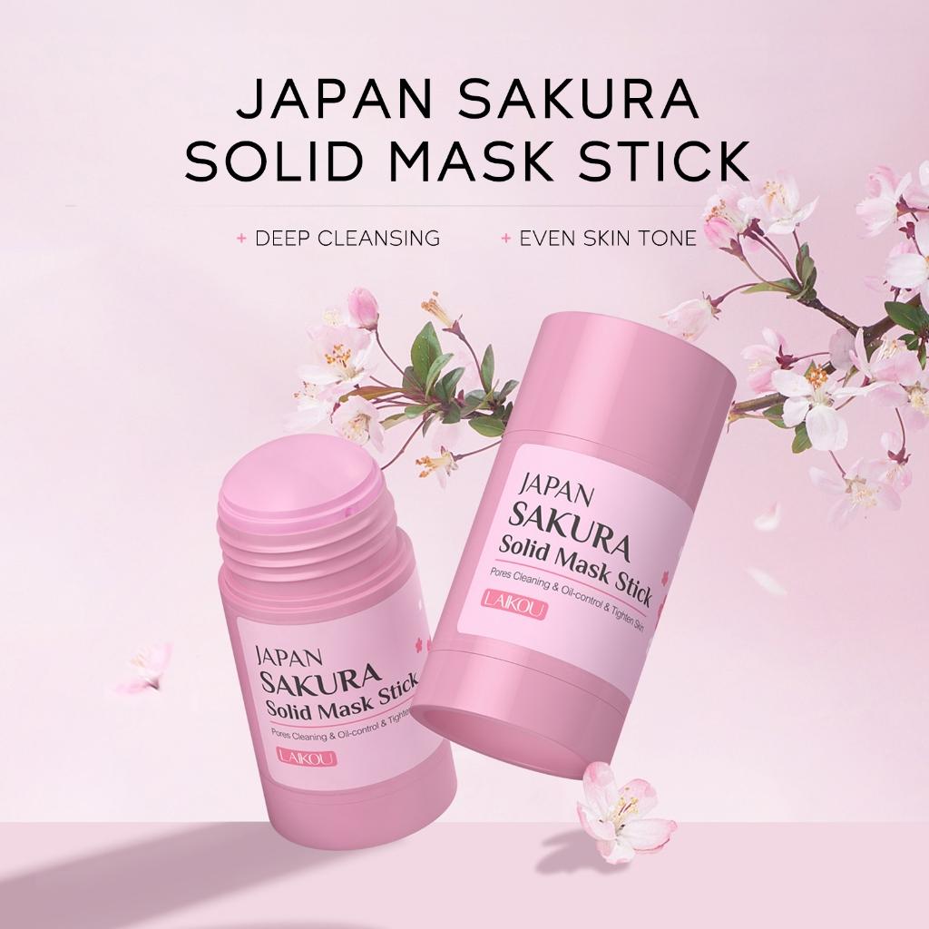 LAIKOU Sakura Mask Stick Blackhead Remover Deep Cleansing Pores Mud Mask 40g