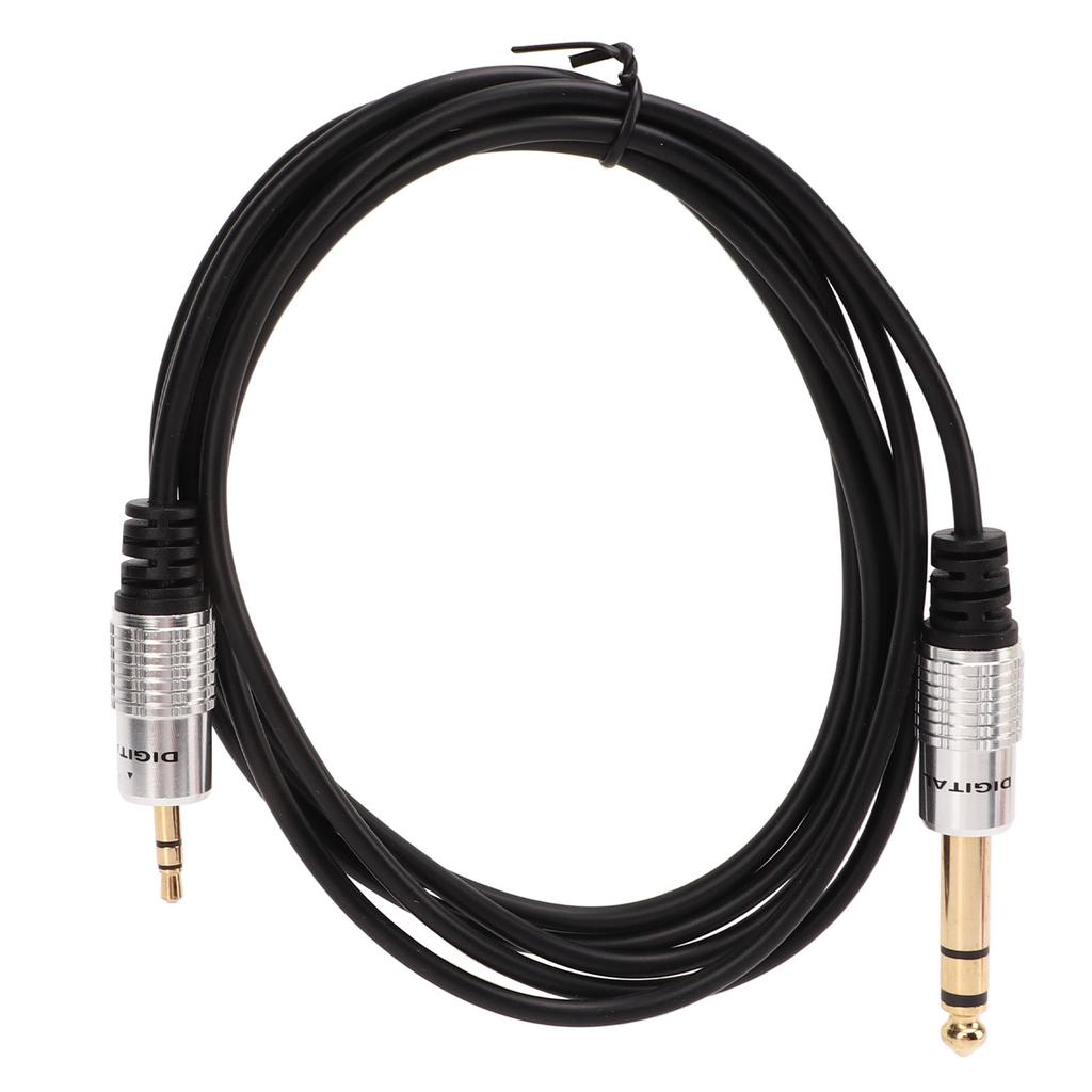 6.35mm To 3.5mm Cable Professional Stereo Microphone Adapter Cable for Speakers DVD Player Microphone 5.9ft