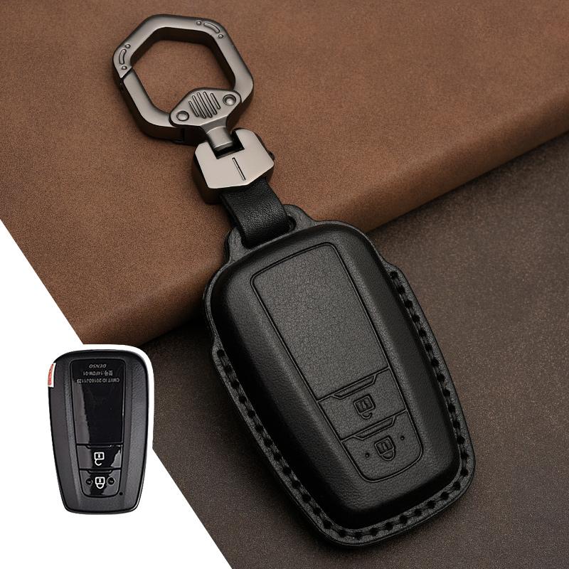 Кожаный чехол-брелок для ключей для Toyota Camry Corolla FJ Land Cruiser RAV4 Prius Sienna Prado CHR Avalon GT86 Защитный брелок