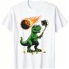 Funny Cartoon Dinosaur Selfie Pattern Print Kids T-shirt Summer Girls Boys Casual Fashion Tops Kids O-Neck Short Sleeve T-shirt Clothing