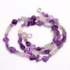 AAA+ Natural Amethyst Rutile Quartz Mix Shape Smooth Beads Necklace 4-11 Mm 18" UB-8545