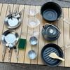 Portable Cookware Set For 2-3 People Camping Hiking Lightweight Aluminum Alloy Pot