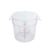 Контейнер для пищевых продуктов Thunder Group, контейнер для хранения, 18 квартов, градуированный круглый корпус, без крышки, пищевые ингредиенты, поликарбонат, прозрачный, PLRFT318PC, 17,03 л
