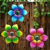 Home Decoration Sculpture Indoor Outdoor Metal Flower Ornament Garden Craft Wall Hanging Iron Art