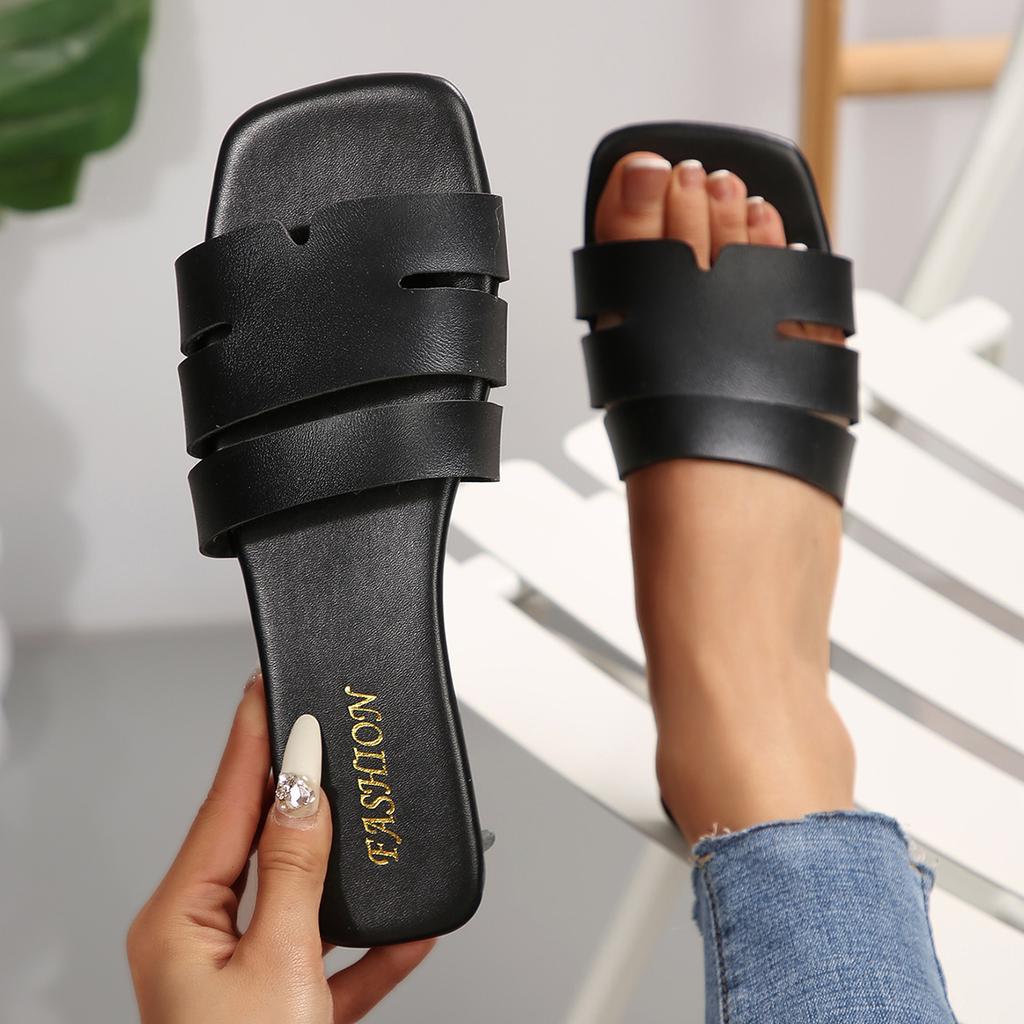 Fashion Summer New Women Slippers Flat Bottom Non-slip Outdoor Open Toe Beach Female Sandals Sexy Fashion Designer Shoes Slides Woman