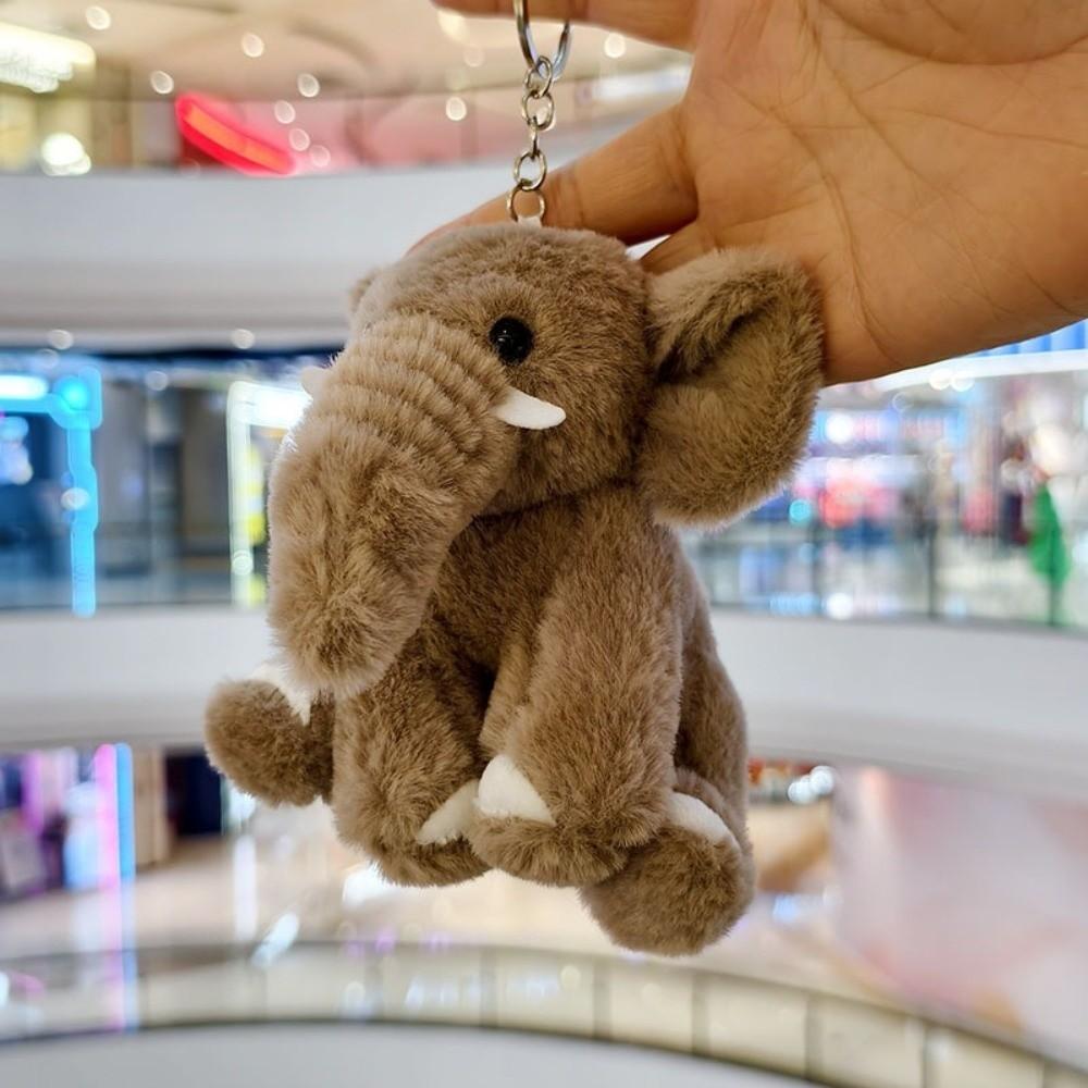 Soft Plush Material Plush Elephant Keychain Bag Charm Pendant For Backpack Decoration