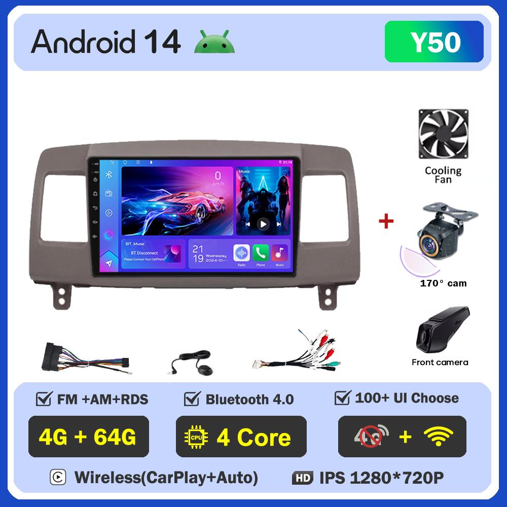 Android 14 для Toyota Mark II 9 X110 2000-2007 автомобильный мультимедийный видеоплеер стерео головное устройство автомагнитола сенсорный экран GPS 5G Wifi