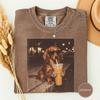 Aussiedoodle Drinking Iced Coffee Tee, Funny Aussiedoodle Meme Tee, Aussiedoodle Lover Gift, Cute Aussiedoodle Dad Shirt, Funny Dog Tee