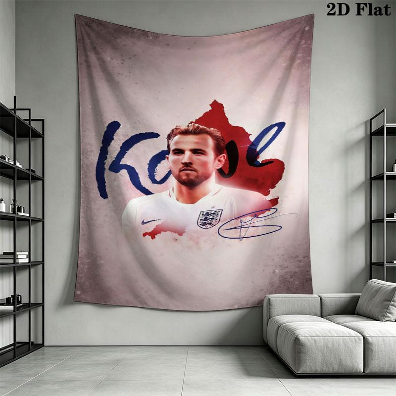 Harry Kane Icon Wall Hanging Printed Fabric Blanket Decorative Tapestries for Bedroom Living Room Home Decor