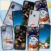 Чехол для телефона Samsung Galaxy S25 S24 S23 iPhone 16 15 Xiaomi Redmi Note 14 13 12 16E 11 ProOPPO Moto Huawei Deer Snowman Merry Christmas Tree Cover