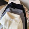 Half-zipper Sweater for Women In Autumn and Winter Loose Lazy Lapel Sweater New Korean Style Short Top
