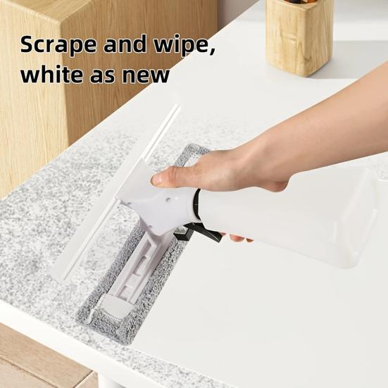 Glass Wiper Color Block Design 3-in-1 Spraying Cleaning Wiping Tool Ergonomic Handle Spray Window Cleaner