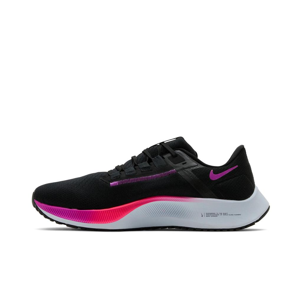 Nike Air Zoom Pegasus 38 'Black Hyper Violet' (Unisex) Black / Off-Noir / Hyper Violet / Flash Crimson Running Shoes CW7356 011