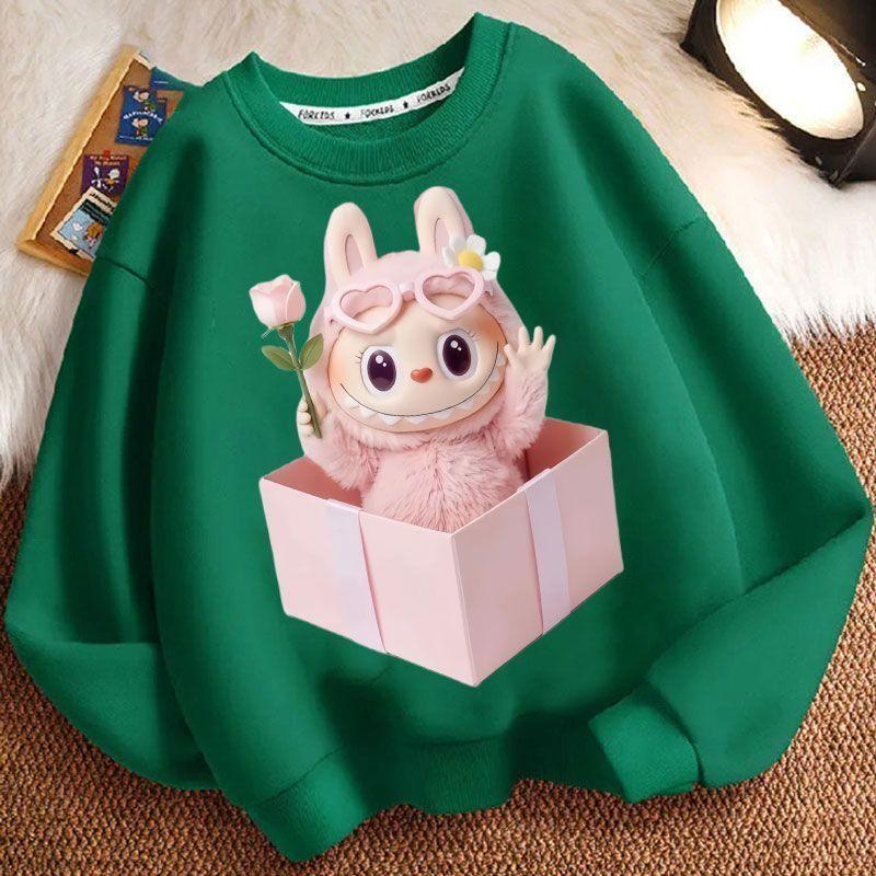 Children's Casual Round-neck Hoodie, Long-sleeved Loose Hoodie for Boys and Girls In Spring and Autumn