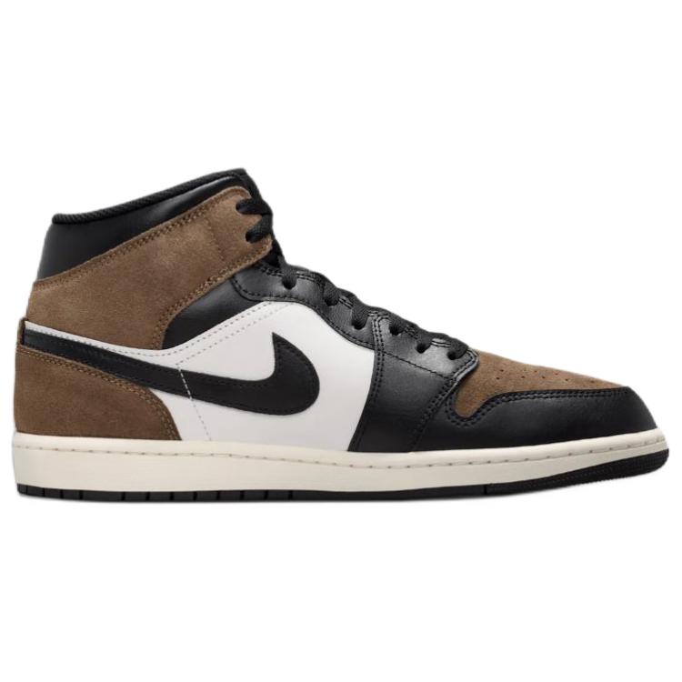 Кроссовки унисекс Travis Scott x Air Jordan 1 Mid Palomino Коричневый Черный Университетский Красный DQ8426-007