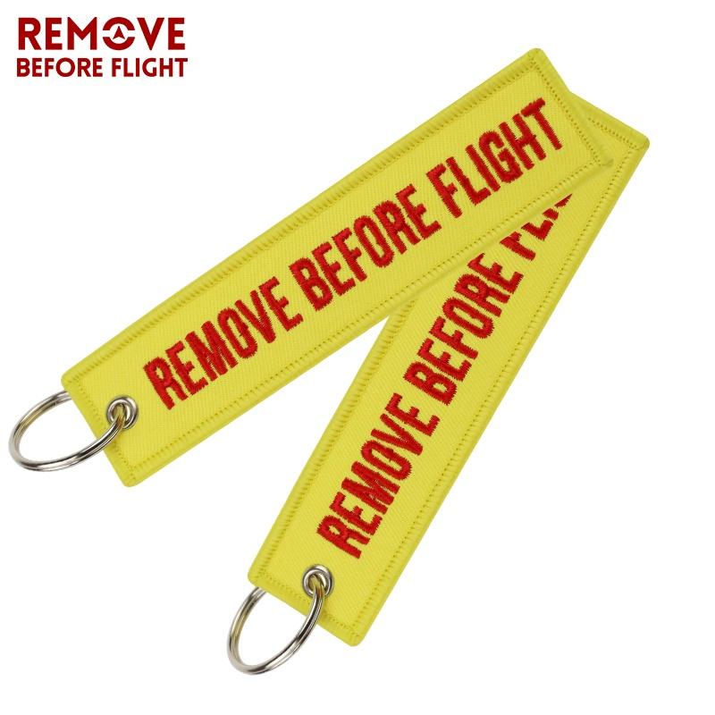 Remove Before Flight Key Chains Yellow Key Chains Aviation Gifts