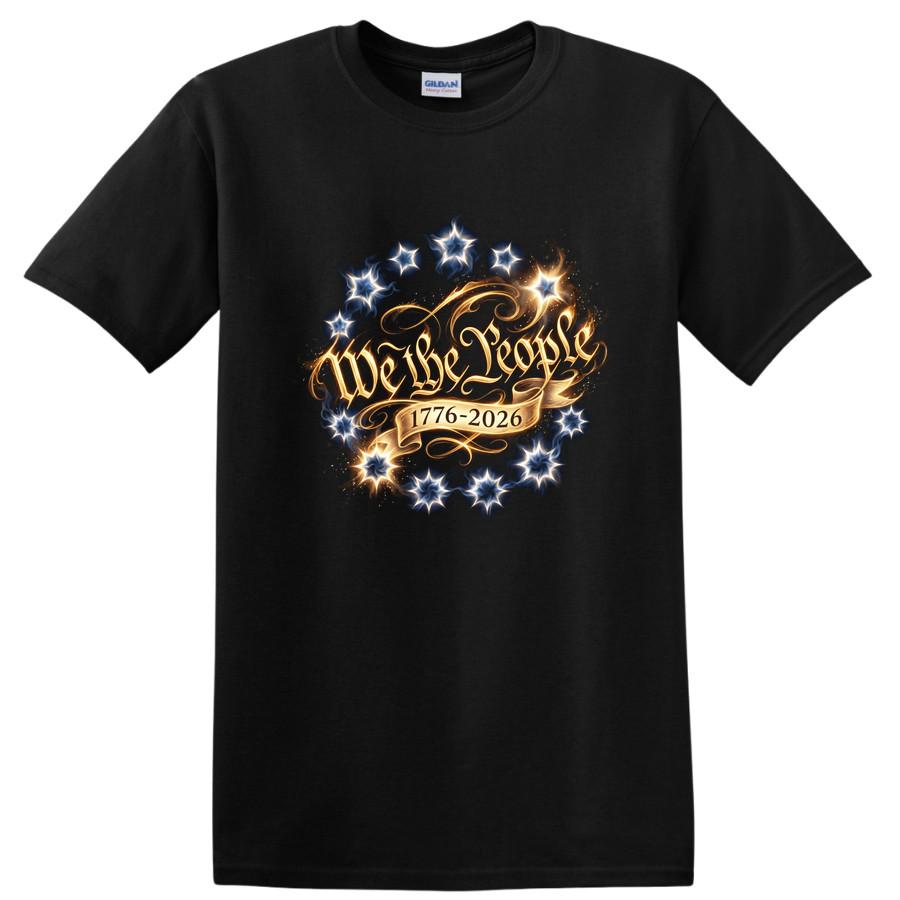We the People 250th Anniversary T Shirt 1776-2026 Patriotic Tee Design