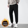 Men's 2024 Winter Lambskin Velvet-Lined Sweatpants - Thick, Warm, Casual Sportswear Trousers