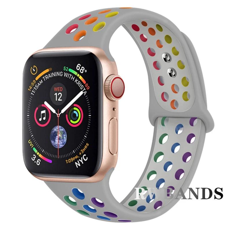 Спортивный ремешок для Apple Watch Band 46 мм 44 мм 40 мм 42-38-41 мм 45 мм Дышащий браслет iWatch Series 10 9 8 7 6 SE 5 3 Ultra 2 49 мм