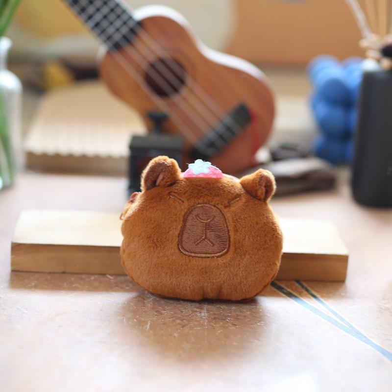 Милая симпатичная сумка-подвеска Капибала Капибара плюшевая игрушка кукла кошелек для монет сумка подвесное украшение брелок
