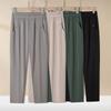 Middle Aged Women's Pants Summer Thin High Waiste Elastic Loose Straight Pants Female Casual Trousers