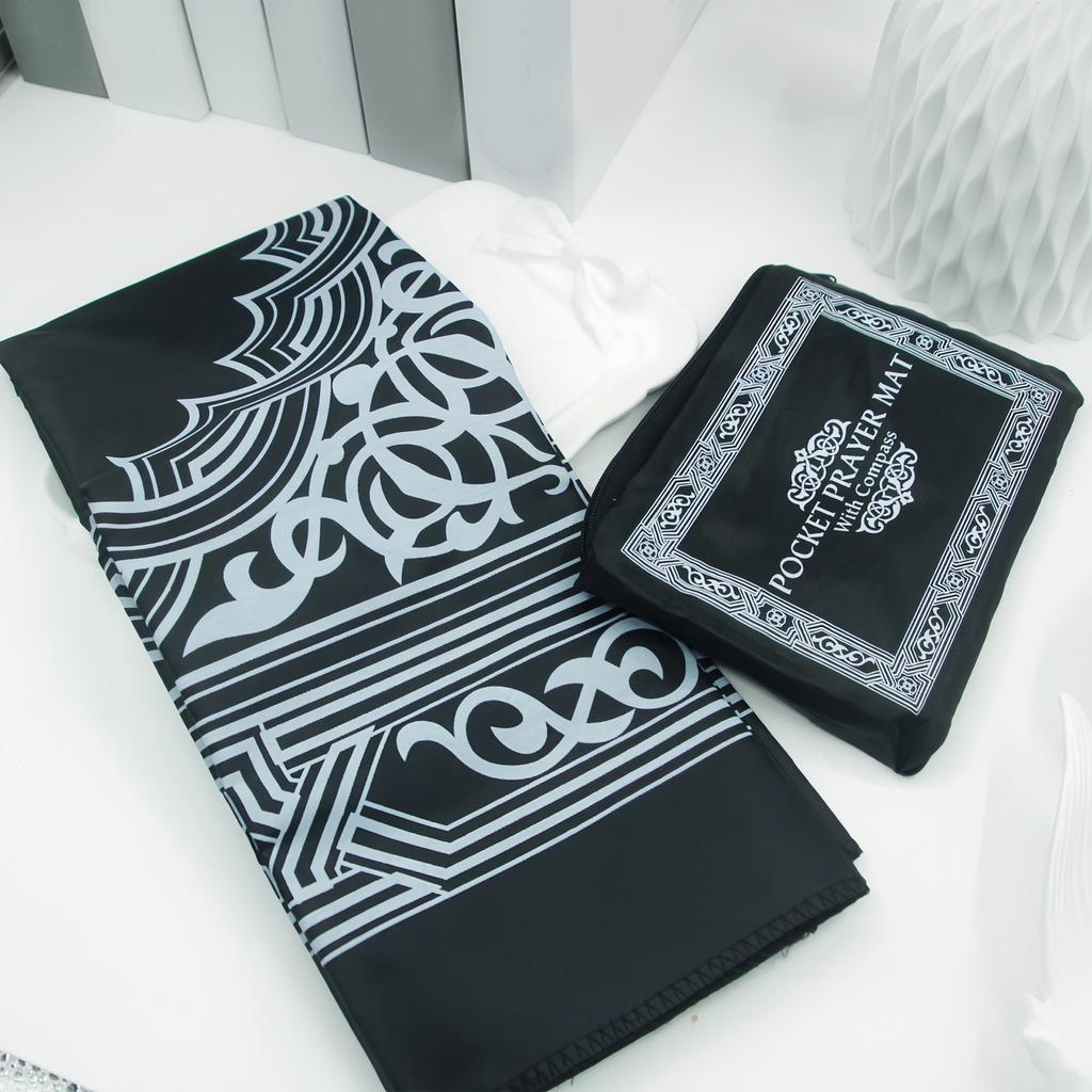 5PCS Mini Praying Mat with Compass Water Proof Portable Kneel Rug Travel Pocket Blanket 5 Colors
