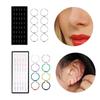 40 Stainless Steel Nose Rings & Studs (C-Shape & L-Shape) Body Piercing Jewelry