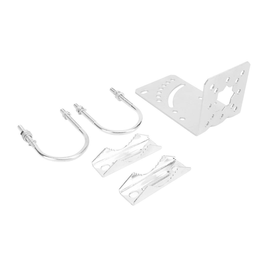 Antenna Mast Clamp with U Bolts Silver Angle Adjustable Galvanized Stainless Steel Antenna Pole Clam