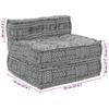 Modular Sofa Set Light Grey 70 x 70 x 56 cm Fabric