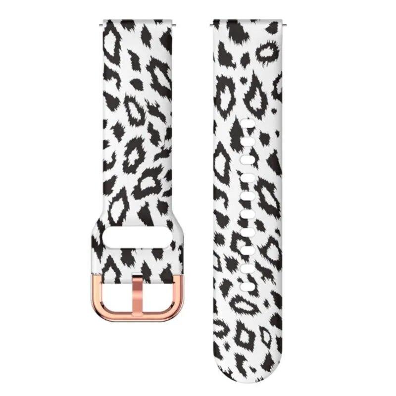 Силиконовый ремешок с принтом для Samsung galaxy watch 6 Classic-5-pro-4, спортивный браслет, ремешок 20 мм, 22 мм для Amazfit GTS/GTR/4/3/2e Mini