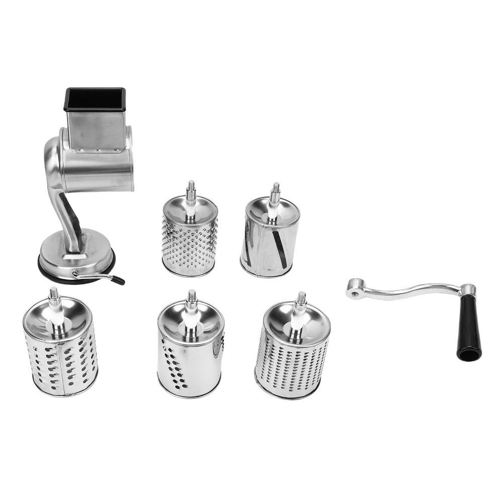 Stainless Steel Rotary Grater Suction Base Cheese Shredder Food Chopper Home Kitchen Restaurant