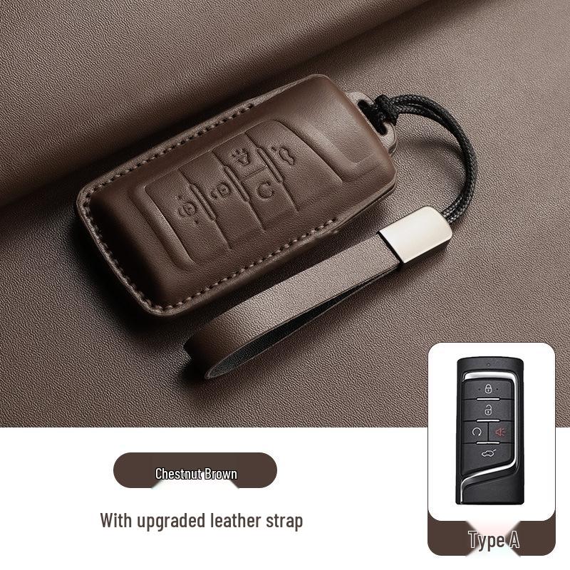 Настоящая кожаная крышка-чехол для ключа GAC Trumpchi GS4, GS3, GS8, M8 - Хит продаж