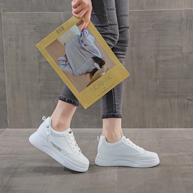 Модные женские кроссовки на платформе, спортивная обувь, летние белые кроссовки на толстой подошве, повседневная обувь из вулканизированной ткани, теннисная женская обувь Basket2024