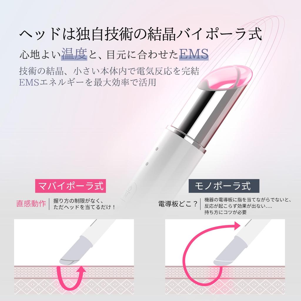 ANLAN Eye and Mouth Beauty Device Gel Set Focused Care Hot Therapy Ion Introduction Micro Vibration 2-Color LED USB Rechargeable White Men Women