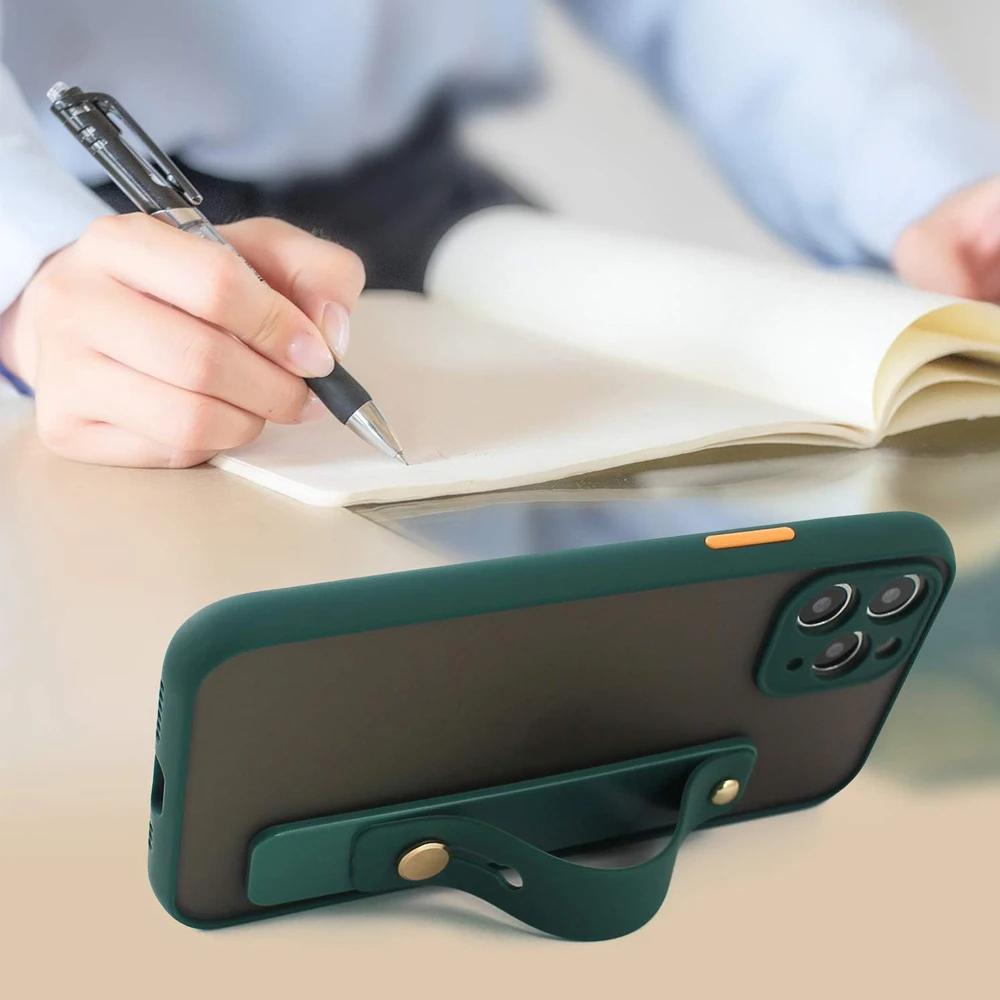 Браслет на запястье, держатель для мобильного телефона, нажимной держатель для телефона, универсальный однотонный держатель для iPhone Xiaomi