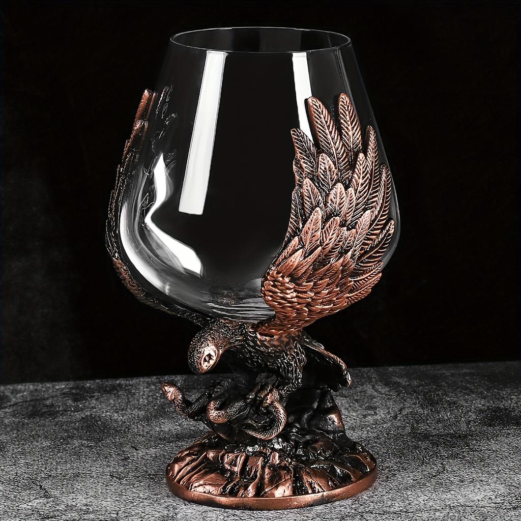 1шт Тисненый Орел Бокал Для Вина Кристалл Бокал Для Шампанского Большой Готический Кубок Для Шотландского Бурбона Виски Коктейль Коньяк Водка Джин Текила Ликер Для Бара P