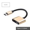 2 In 1 Type-C To 3.5MM Audio Adapter Cable Charging Port Earphone Type-C Audio Cbale AUX Adapter Cable Headset Calling Android